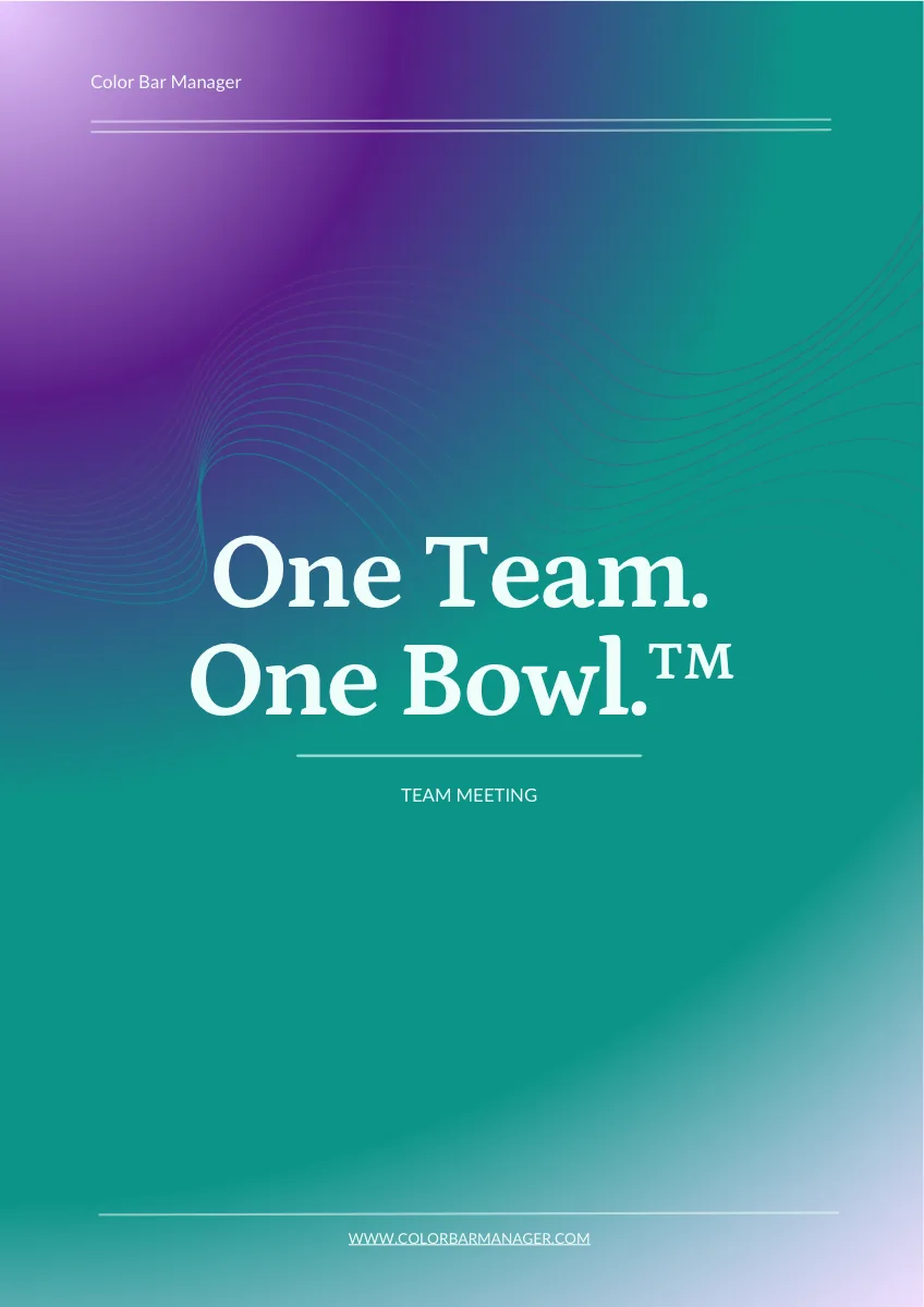 One Team, One Bowl cover