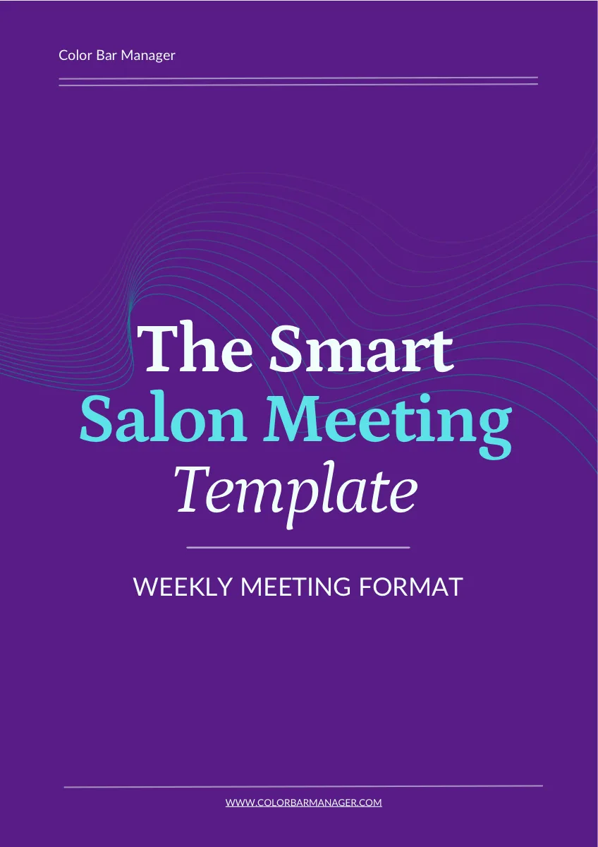 Smart Salon Meeting Weekly Template cover